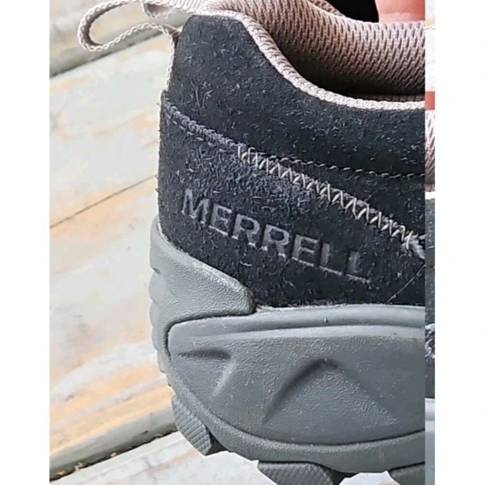 Merrell Nessa Slip On Black Suede Hiking Walking Shoes Sz 7.5